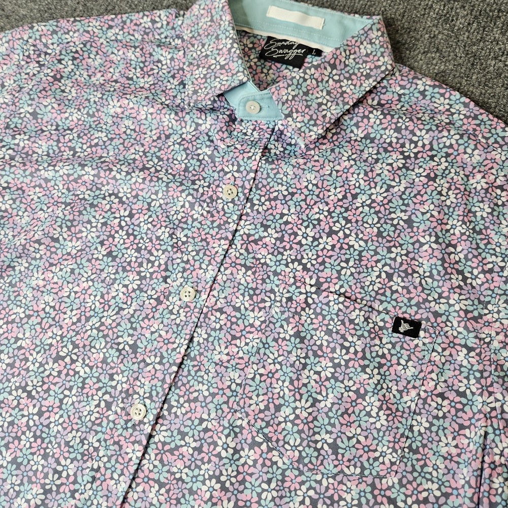 NWOT‎ Sunday Swagger Mens Euphoria Button Up Shirt Floral Size Large